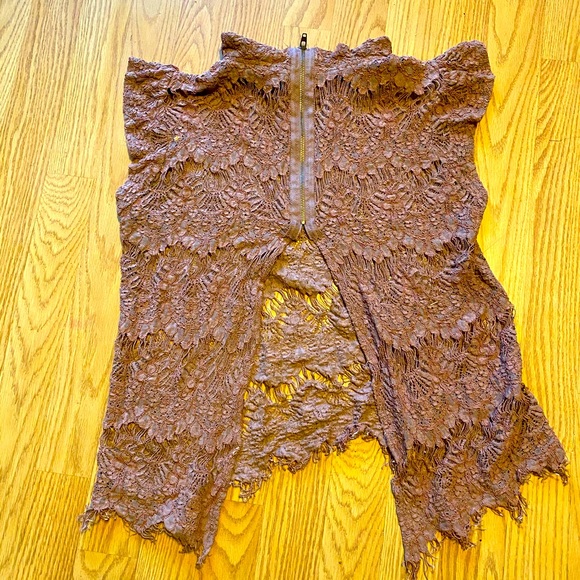 Inny lace dusty rose top sz L - Picture 3 of 4